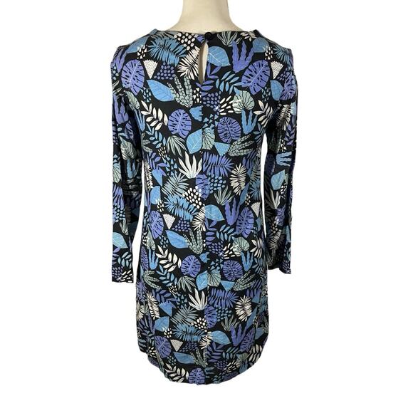 Nooworks Shift Mini Dress in Plant Life Print Long Sleeve Pullover USA Size XS - Picture 4 of 9